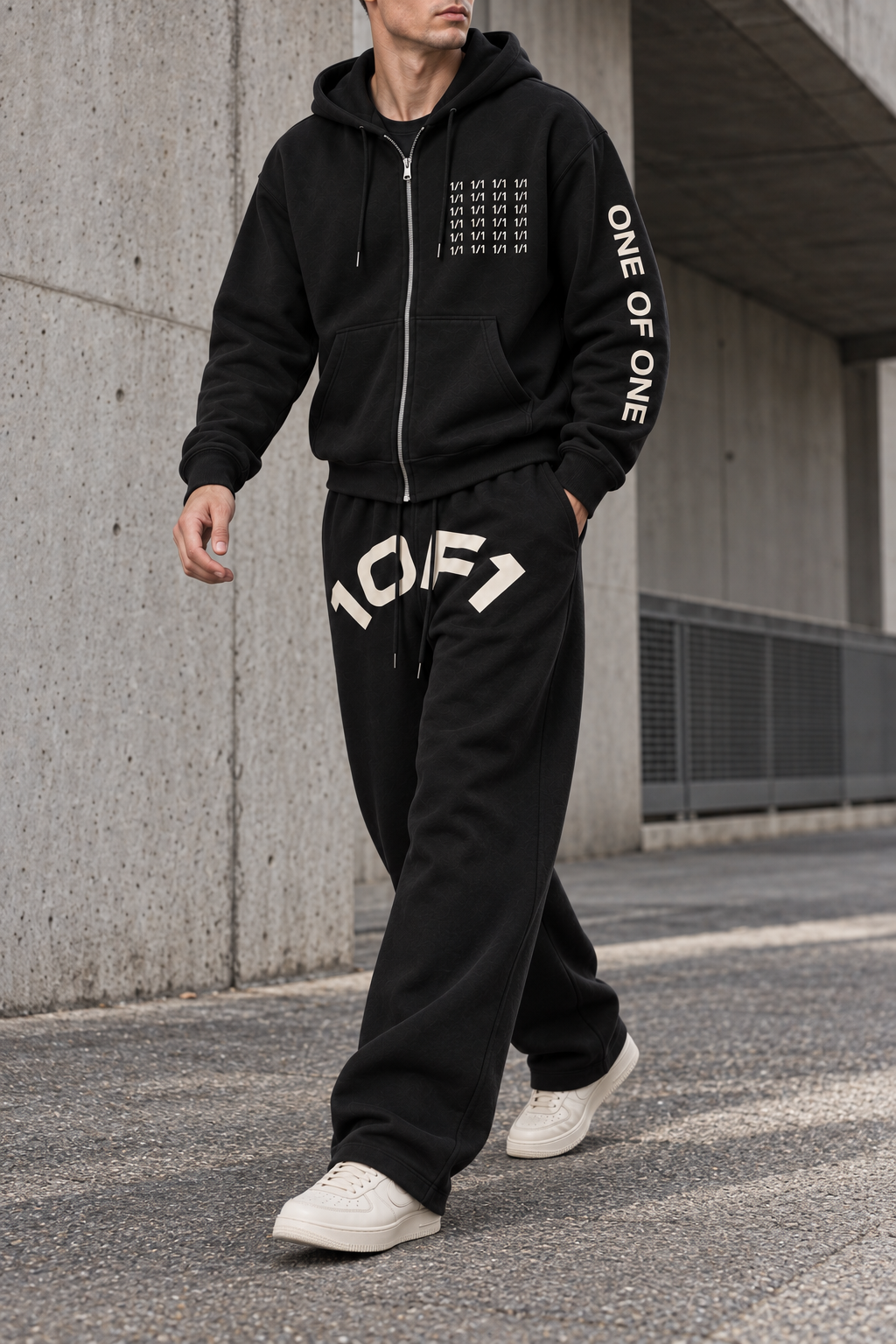 N.º 2 Conjunto de pantalón y sudadera con capucha para la calle