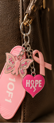 1OF1 Breast Cancer Awareness Keychain