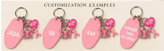 1OF1 Breast Cancer Awareness Keychain